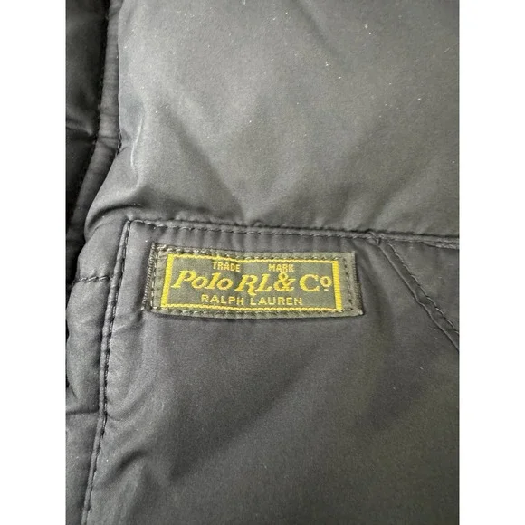 Polo Ralph Lauren Boys Youth Puffer Jacket Coat Black Hooded Size Small 8 Down - Picture 3 of 12